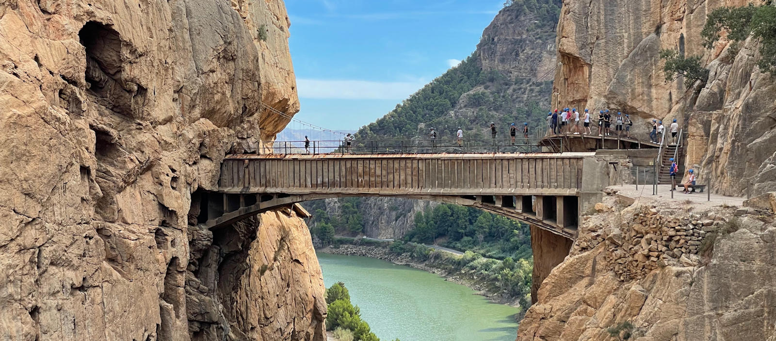 Den afsluttende hængebro på Caminito del Rey